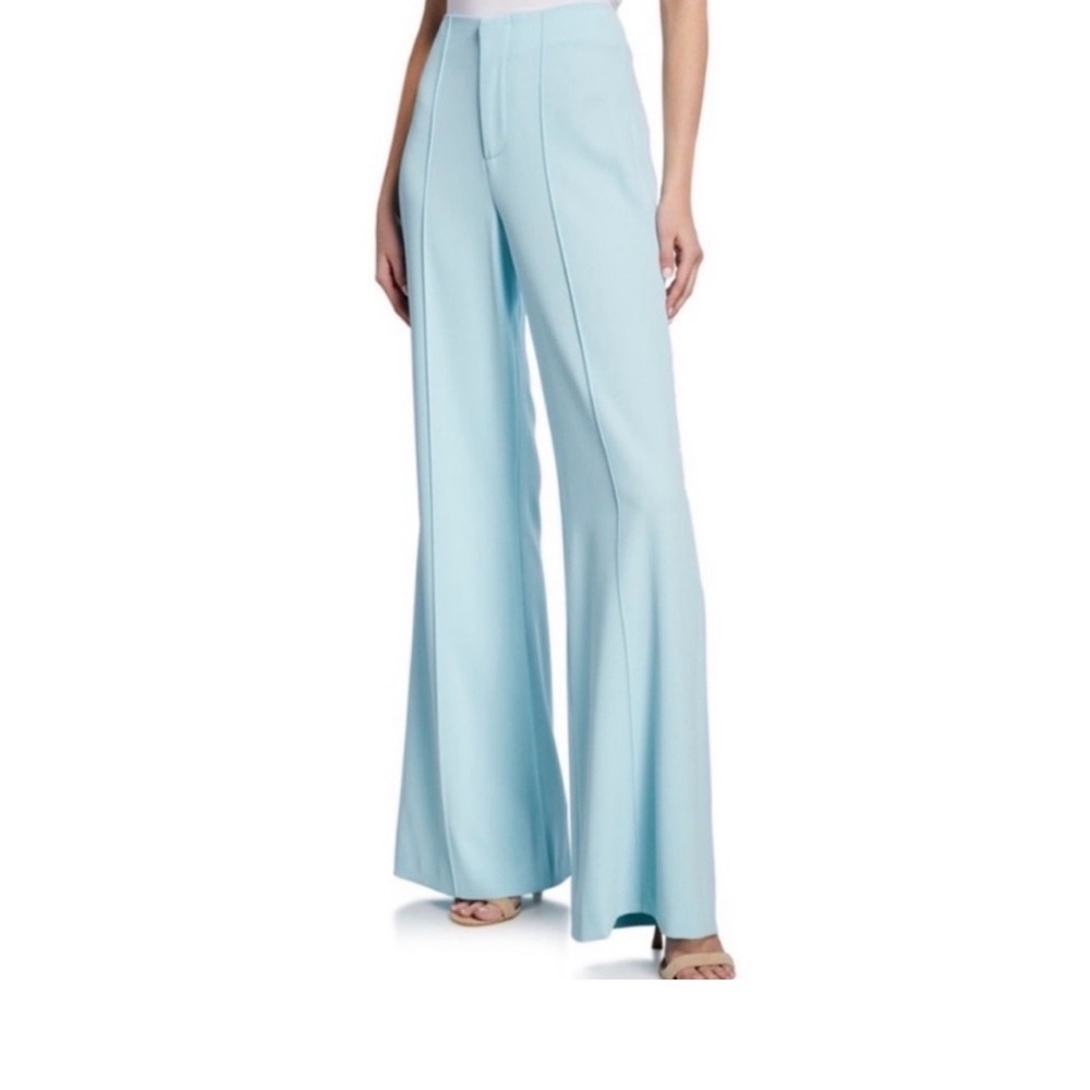 Alice + Olivia Sky Blue Wide-Leg Trousers